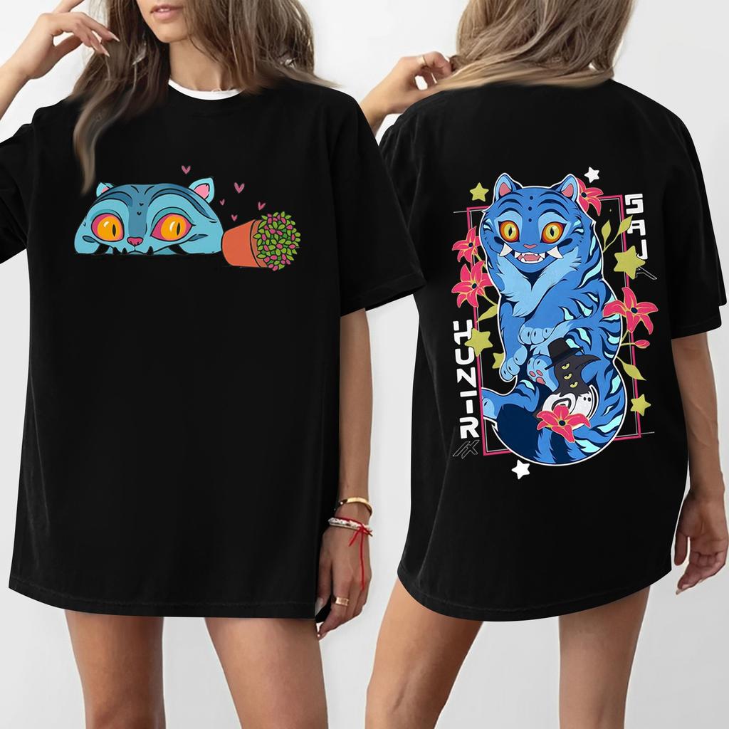 Women's Round Neck Printed Short-sleeved T-shirt Top