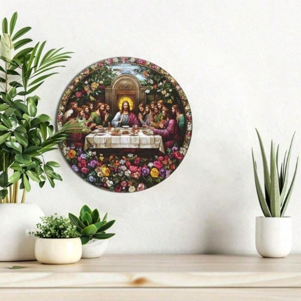 Metal Poster Vintage Last Supper Jesus Disciples Wall Art Living Room Decor