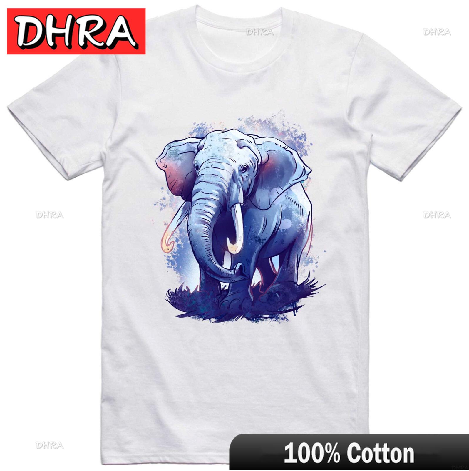 

Elephant Unisexs T Shirt Unisex Nature Design Tee Graphic Shirt Casual Colorful Streetwear Shirts Tops for Gift Idea TShirt Female 3XL