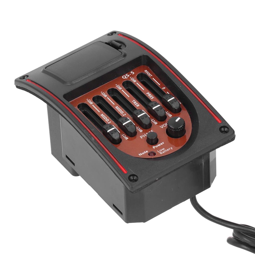 Pickup Guitar Preamp Acoustic Equalizer 5 Band EQ Tuner Amp Pre Wired Replacement Accessories