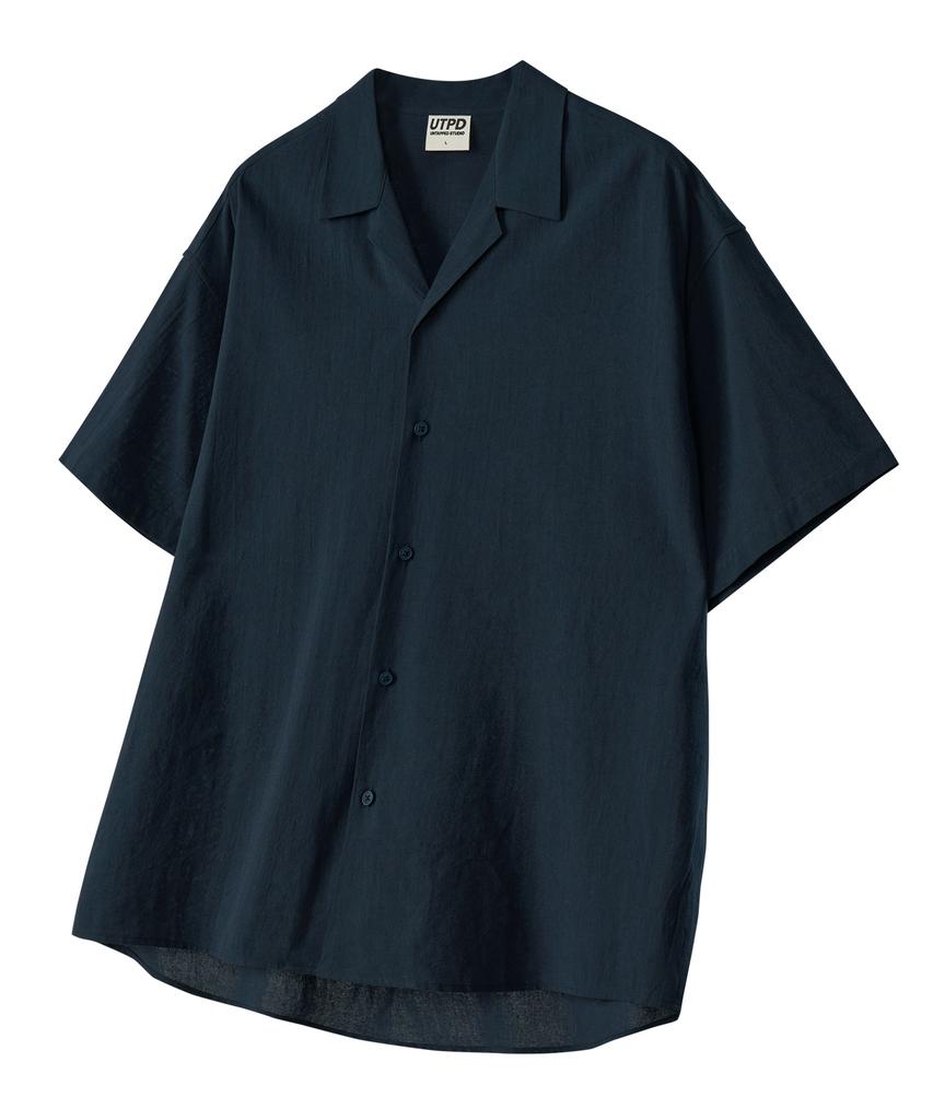 UNTAPPED STUDIO Oversized Linen Open Collar Short Sleeve Shirt 5 Colors (Type A)