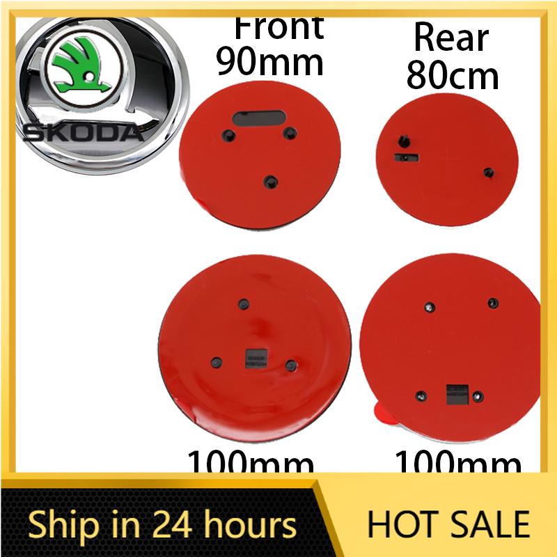 LEDD9 2026 Hot For SKODA 8cm 9cm 10cm Emblem Car Front Hood Badge Rear Trunk Sticker For Skoda S Skoda Kodiaq Fabia Kamiq Karoq Octavi