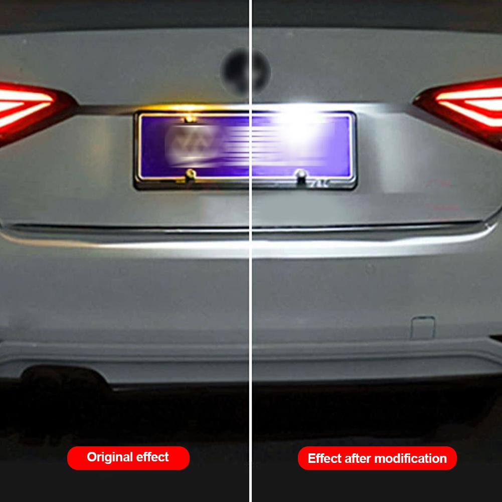 For VW Passat B6 CC Eos Golf 4 5 6 7 MK7 Polo Superb Seat Leon Altea 1/2PCS Car Rear LED License Number Plate Light Lamp CANbus License Plate Lights