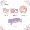 Girl Unicorn Birthday Party Decoration Disposable Tableware Paper Plate Cup Tablecloth Unicorn Theme Birthday Party Decor Suppl