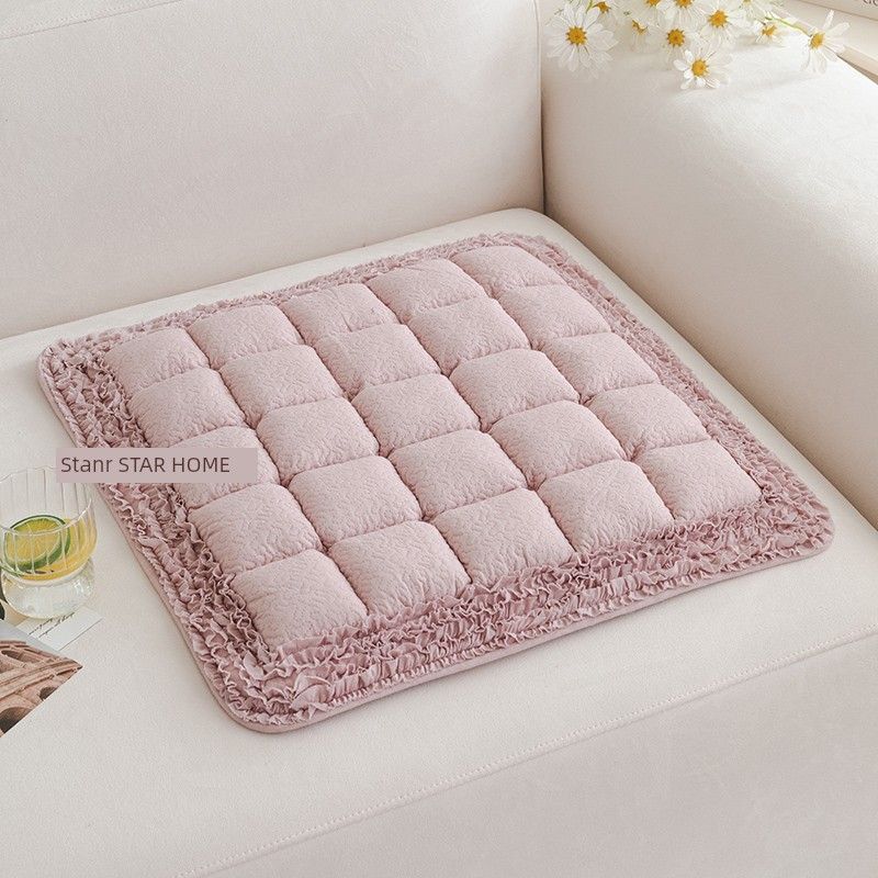 

Экспорт Корейский стиль Однотонный Стеганый Утолщенный Нескользящий Подушка Чистый Хлопок Ткань Подушка для Стула Офисная Подушка Хлопок Нескользящий Pink 45*45cm [with rope]]