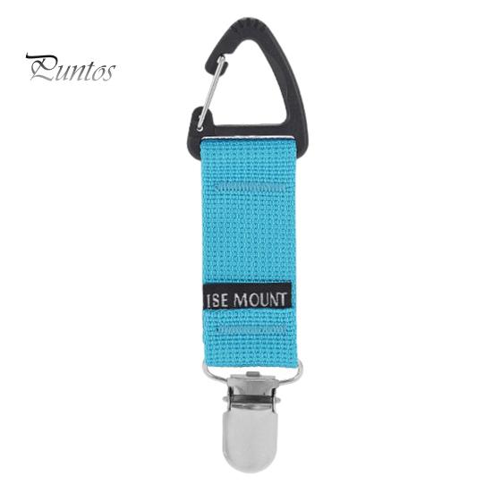 

Зажим для соломенной шляпы на открытом воздухе, портативный сверхмощный ремень с пряжкой для рук, многофункциональная перчатка, полотенце, держатель для солнцезащитной шляпы, зажим для переноски синий