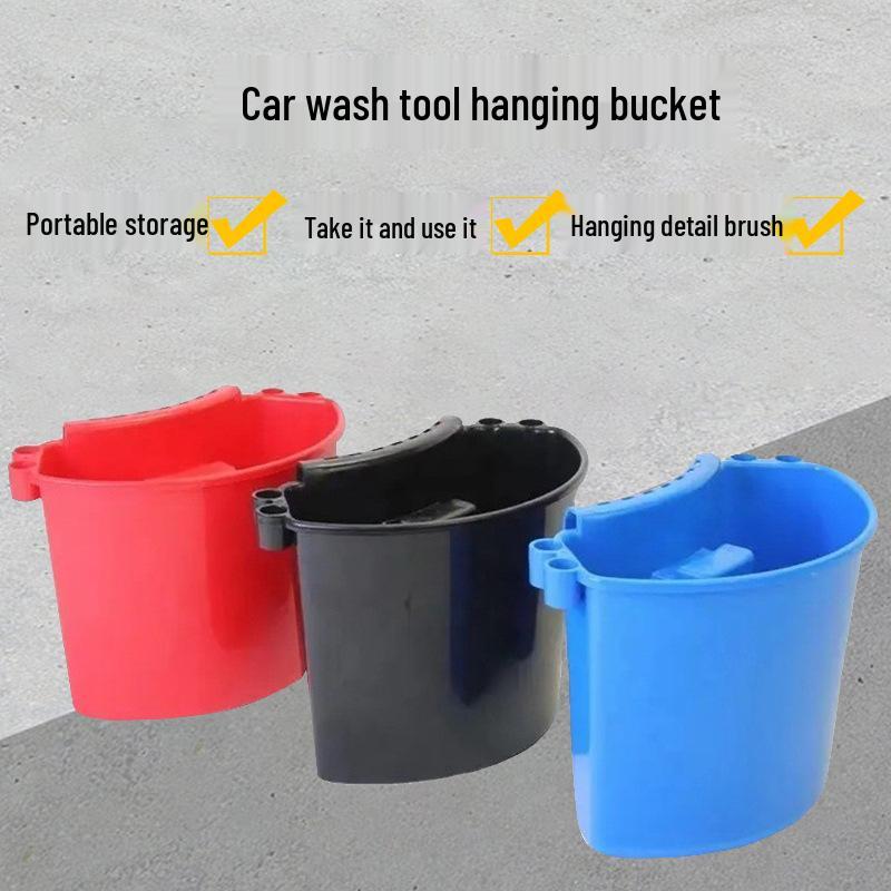 Mobile Transparent Car Wash Bucket with Wheels and Sediment Separator