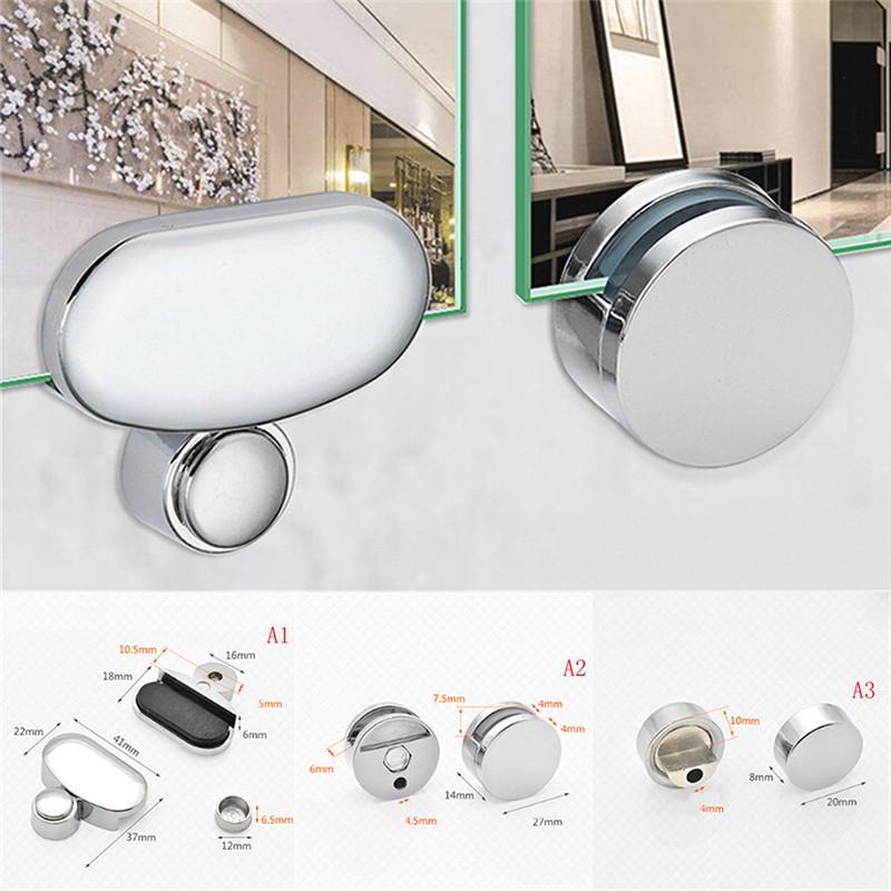 Specchio da Bagno Vetro Accessori Fissi Piastra Pubblicitaria Morsetto Vetro Clip Fissa