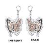 Beautiful Lavender Flower Monarch Butterfly Keychains Ring for Accessories Bag Butterflies Pendant Key Chain Jewelry Fans Gifts