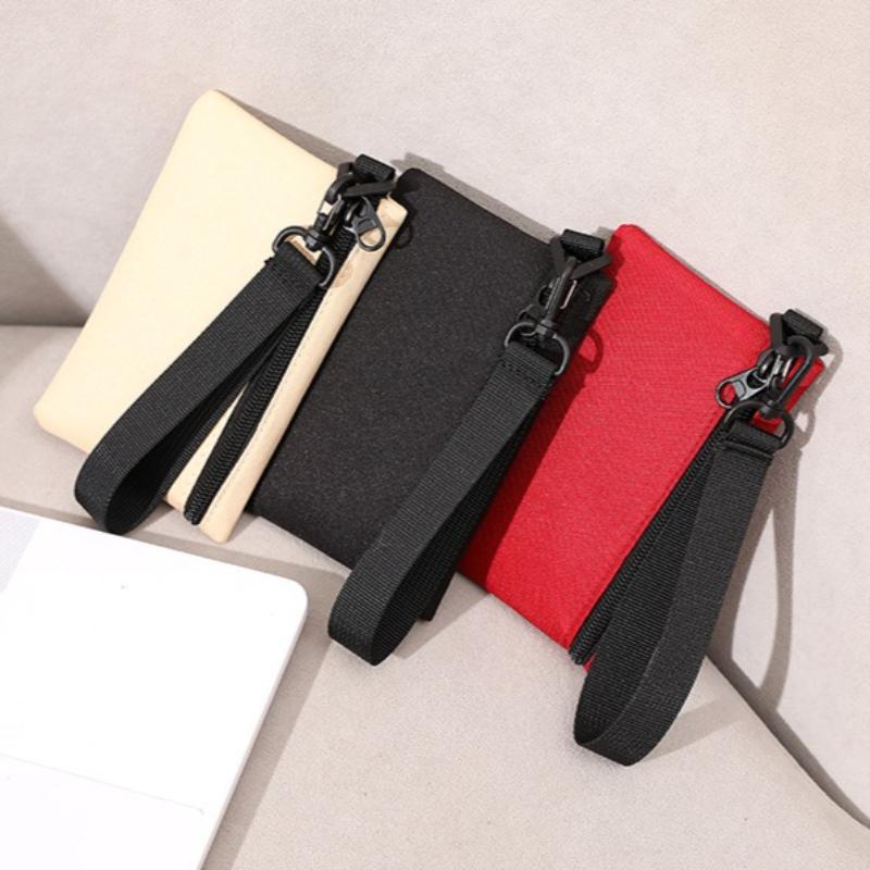 Solid Canvas Mini Coin Purse Simple Zipper Kid Storage Pouch Cute Mini Wallet For Women Men Coin Key Bag