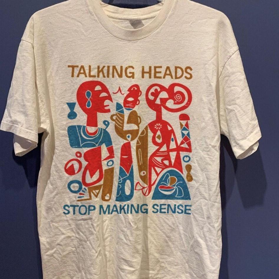 

Vintage Talking Heads TShirt More Songs About Buildings and Food Gift For Her Gift For Him S