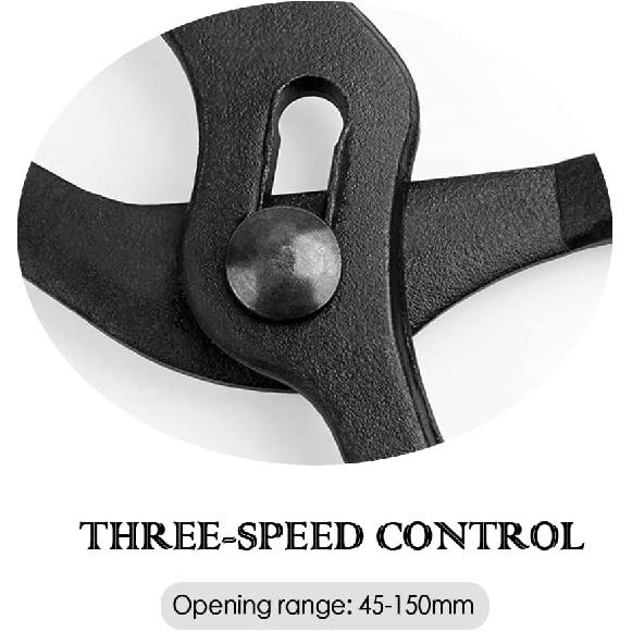Salior 12'' Oil Filters Removal Specialty Tool Oil Filter Wrench,3-Position Adjustable+15°Bent Angle Head Design Oil Filter Pliers For 45-150Mm