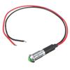 8mm 3v 6v 12v 24v 110v 220v Metal LED Pilot Panel Dash Signal Indicator Warning Light 20cm Cable Chrome Finish Car Boat Marine