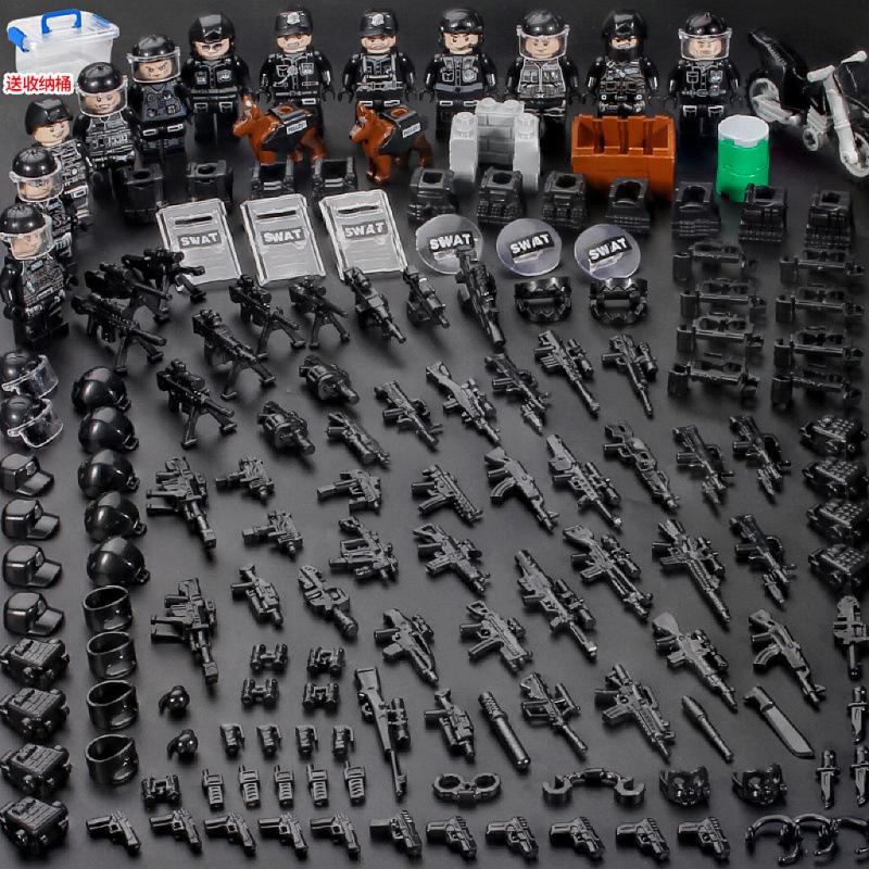 Building Block Military Minifigures Police Special Forces Minifigures Assemble Toys Year-Old Boy Birthday Model