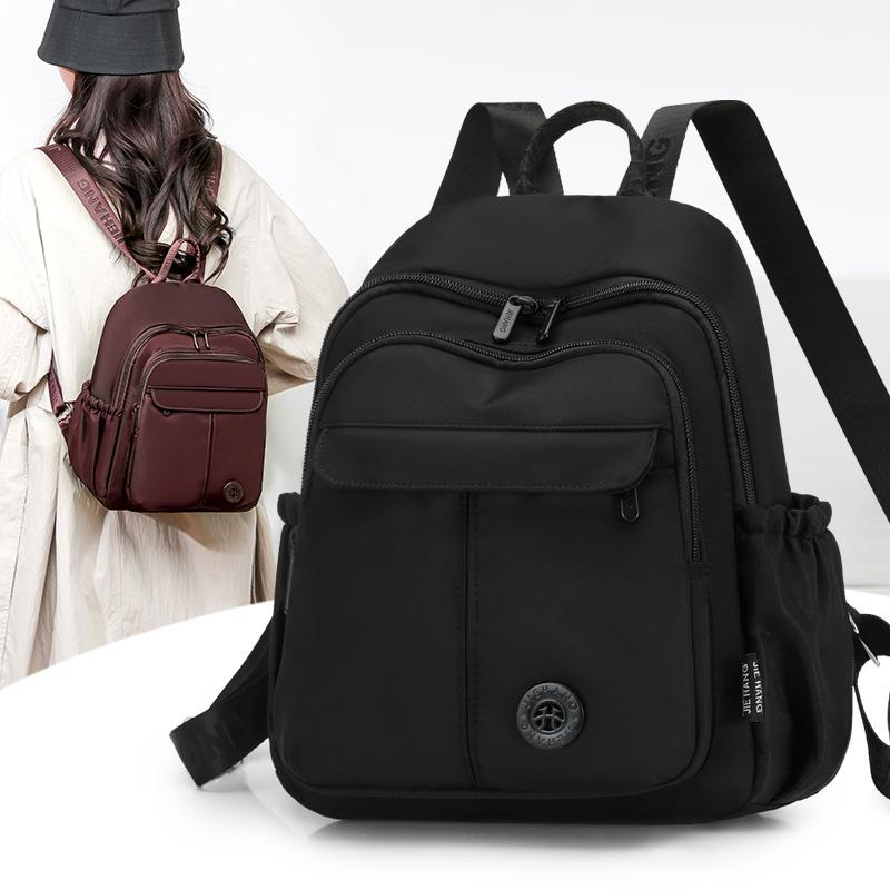 Schoolbag Ladies Casual Versatile Small Backpack 1011 New Solid Color Simple and Lightweight Travel Commuter Student Practical School Bag