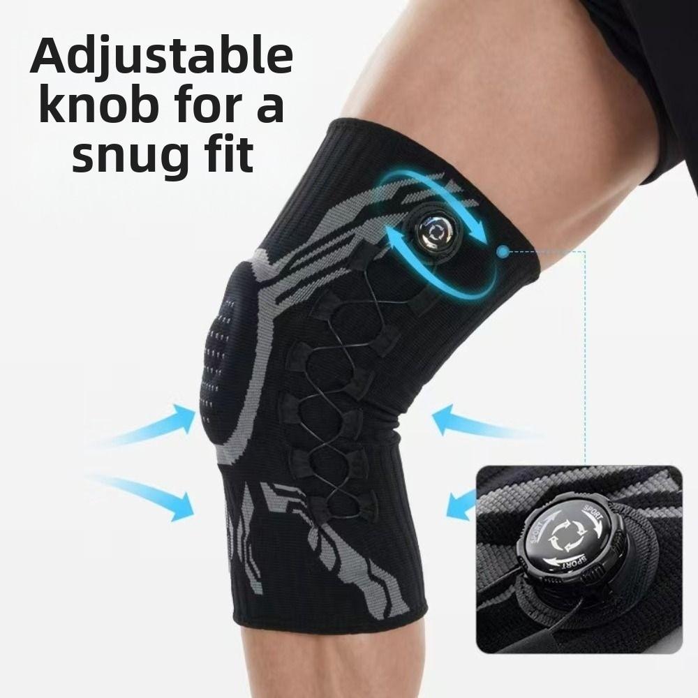 Spring Support Sports Knee Brace With Compression Knob Patella Protector For Sports Running