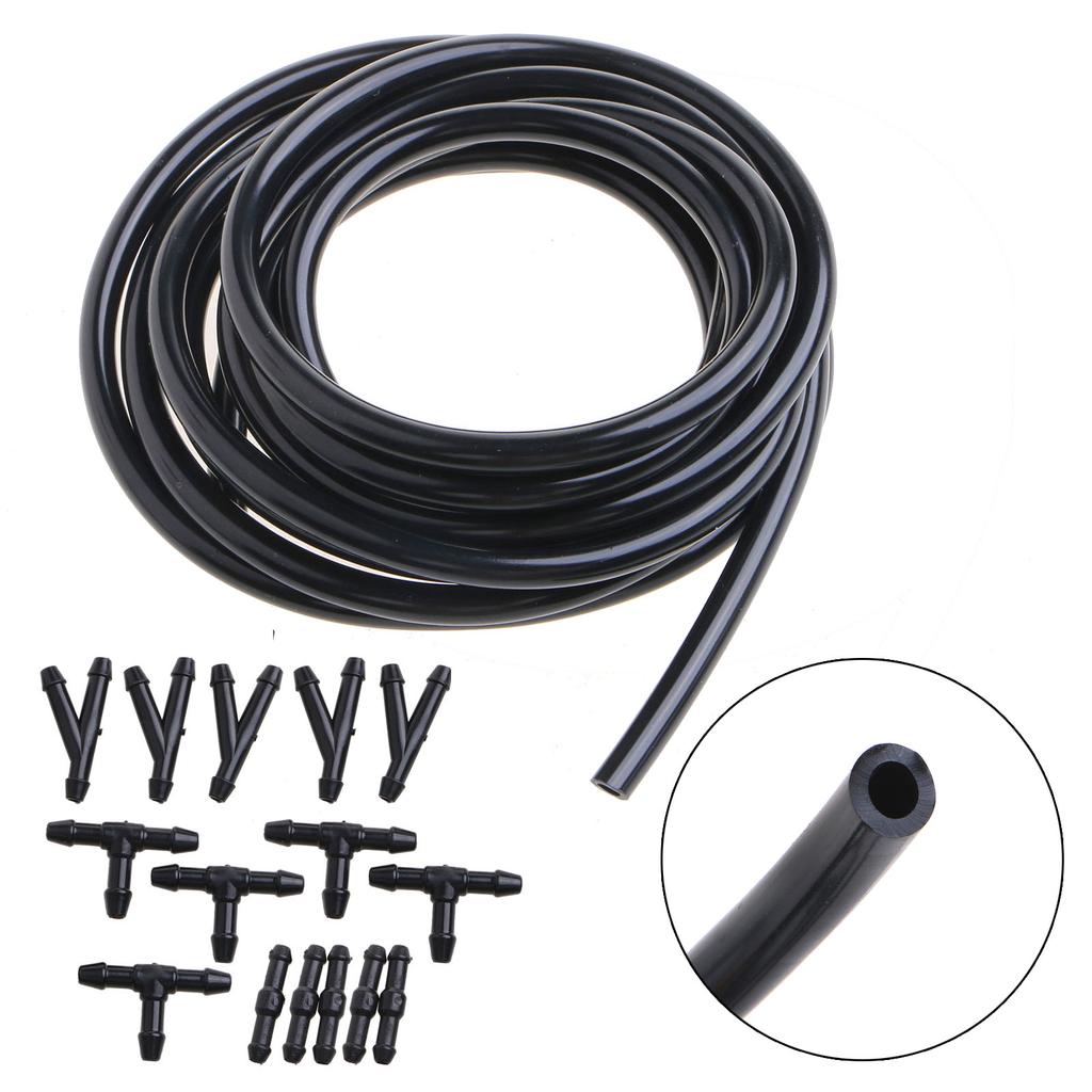 Car Washer Fluid Hose Kit Hose Windshield Jet Spray Wiper Tube Replace with 30x Connectors To Connect Water Pump Nozzles