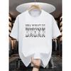 Fun Mirror Text "You Might Be Drunk" Print T-Shirt American Street Style Trendy Loose Short Sleeves All-Match
