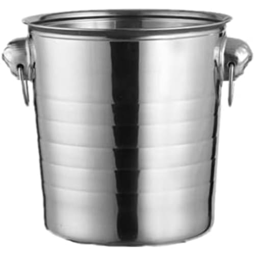 RoBeKaU Stainless Steel Ice Bucket, Double-Layered, Vacuum Insulated, Condensation-Resistant, Bottle Cooler for Wine, Champagne, Whiskey, Beer, and Mo