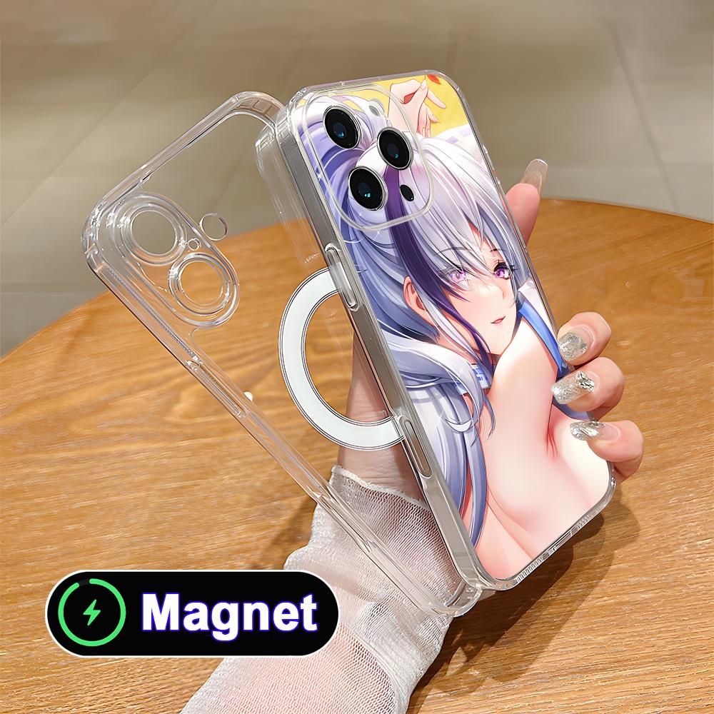 Azur Lane Unzen Clear TPU Magsafe Mobile Phone Case for iPhone 17 16 15 14 13 12 11 Air Pro Max Plus Mini Colorful Cover