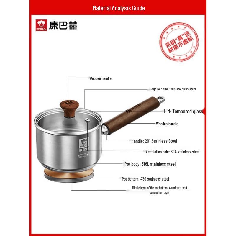 KOBACH 316L Stainless Steel Milk Pot