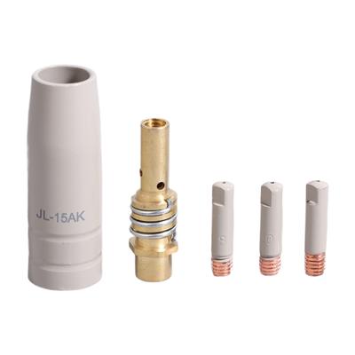 15AK Coating Nozzle 1PC With 08 10 12MM Contact Tips Non Stick Welding Slag Airless Spray Nozzle For Welder Machine Parts