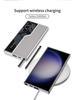 Samsung S24 Ultra Electroplated Leather Phone Case with Full Coverage Lens Protection