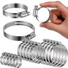 25Pcs Adjustable Stainless Steel Hose Clamps Assortment Kit, Worm Gear Pipe, Fuel LineHeavy Duty for Plumbing, Washing Machine