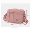 Casual Solid Color Travel Shoulder Bag Large Capacity Nylon Crossbody Bag Multi-pocket Lightweight Messenger Bag