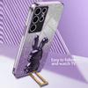 For Samsung Galaxy S24 Ultra Cell Phone Back Protector Cartoon Rabbit Pull-out Kickstand Cover