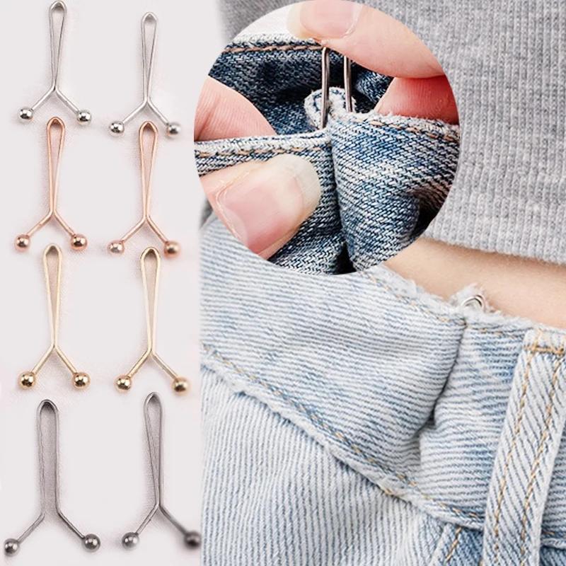 1ks Utáhni pas Spona ve tvaru U Nastavitelný patentní knoflík Džínové knoflíky Beze stopy Odnímatelné klipy na kalhoty Oděvní doplňky Nástroj