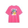Li Ning X League Of Legends Collaboration T-shirt à Manches Courtes et Col Rond à Imprimé Cartoon Unisexe Hauts Rose Vif ATST807-5