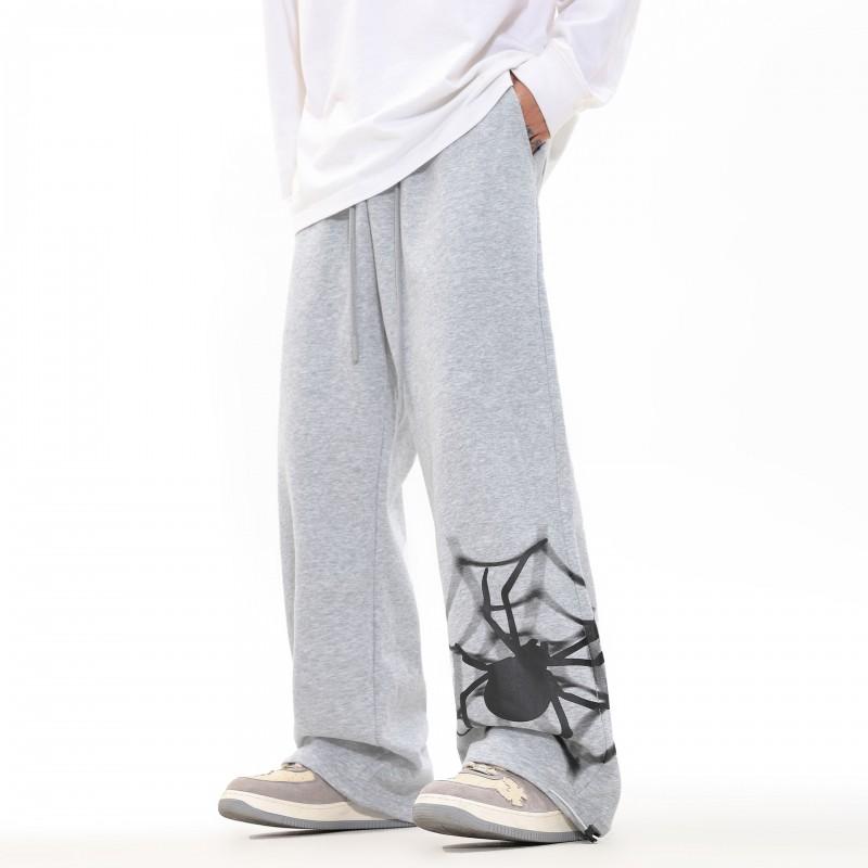Oreeta Vintage Spider Print Sweatpants Men Women High Street Loose Casual Trousers