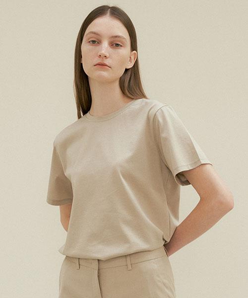 Lingseoul Supima Silket Cotton Top-Khaki