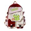 Personalized niche little crocodile expression bag schoolbag 2024 cross-border campus popular student schoolbag casual and simple