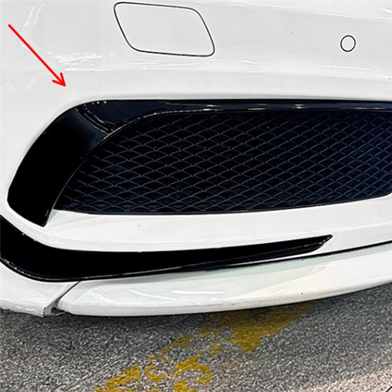 Car Front Bumper Lip Splitter Spoiler Fog Lamp Spoiler Cover Trim For Mercedes-Benz A Class W176 AMG 2013-2015 B
