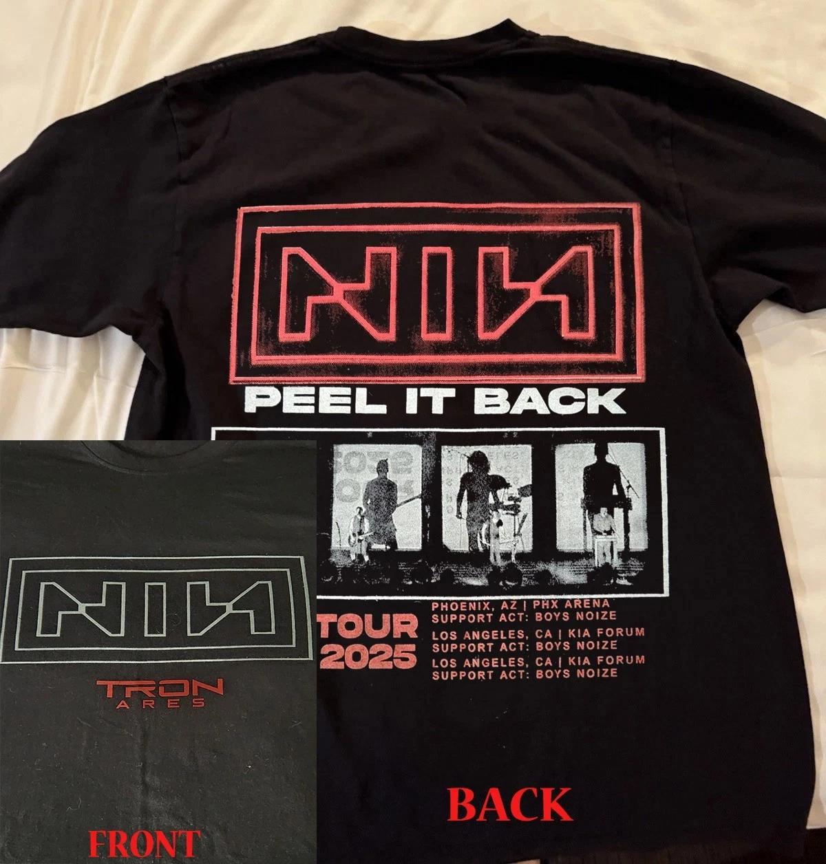 

NEW! Nine Inch Nails Peel It Back Tour 2025 Tron Ares T-Shirt Reprint 4XL