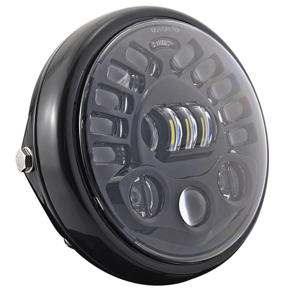Motorcycle 7.5 Inch LED Headlight Fits For Harley Sportster Iron883 XL883 1200 Softail Dyna 7.5" Motorcycle Headlamp Cafe Racer