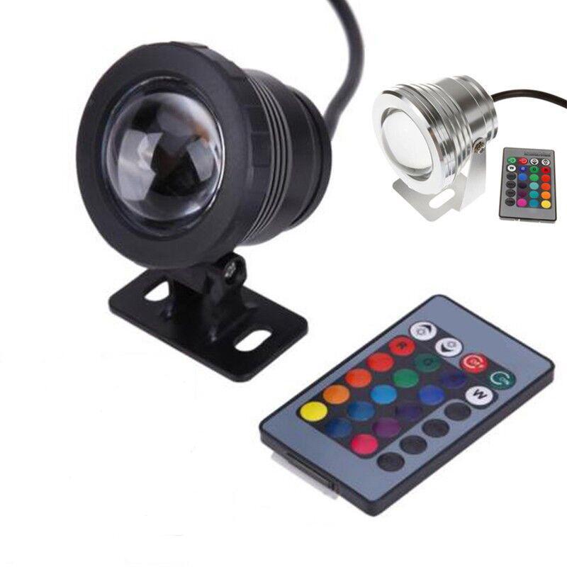 10W RGB LED Light Fountain Pool Pond Spotlight Underwater Waterproof ...