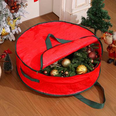 Christmas Decorations Storage Bag Round Large Capacity Christmas Tree Decoration Balls Storage Container Xmas Sundries Organizer