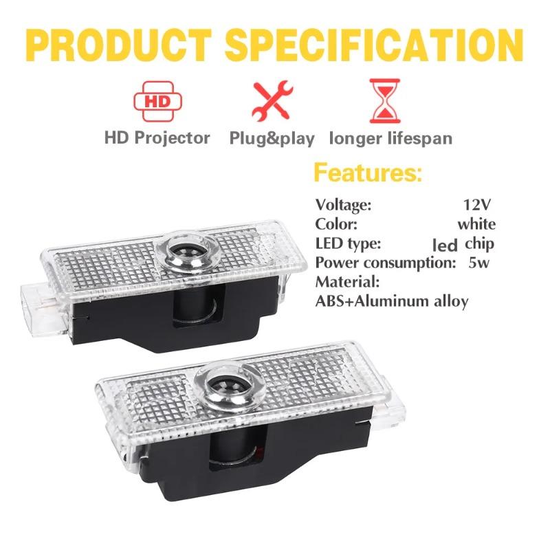 LED Car Door Logo Projector Ghost Shadow Welcome Light For BMW F20 F21 F52 E46 E90 E91 E92 E93 F30 F31 F34 F35 F80 F32 E60 F10