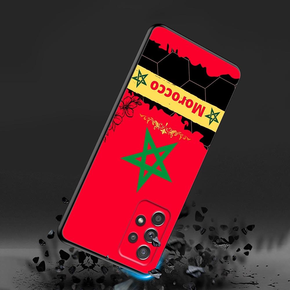 Morocco Flag passport Phone Case For Samsung Galaxy A57 A56 A37 A55 A36 5G A26 A54 A52 A35 A34 A25 A17 A16 A15 A07 06 Soft Cover