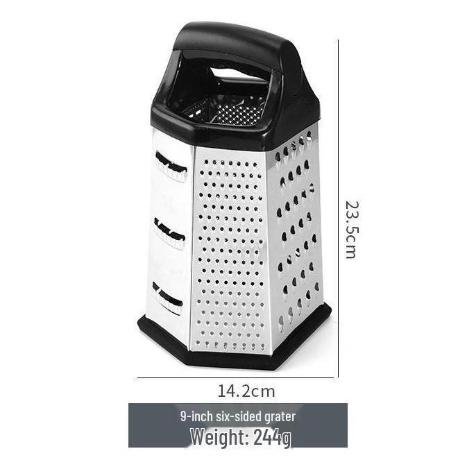Stainless Steel Six-Sided Multifunctional Kitchen Grater for Vegetables and Potatoes