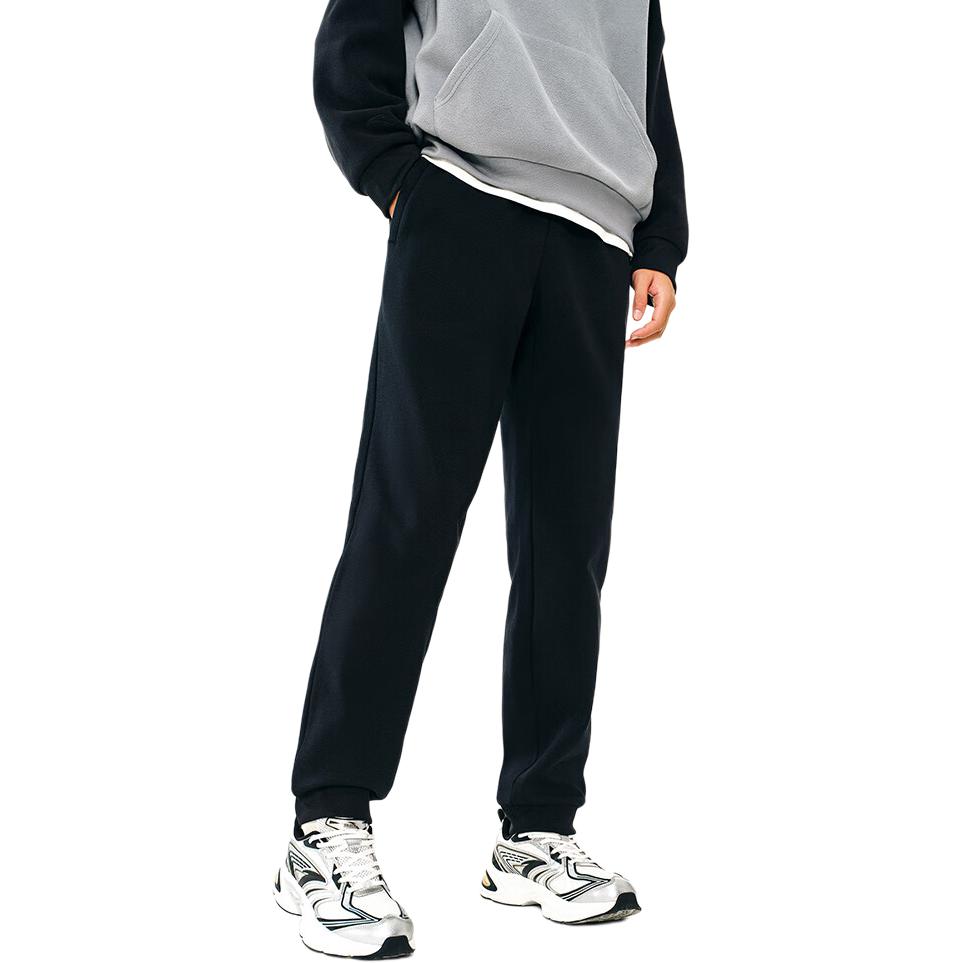 

Anta Training Series Solid Color Mid Waist Breathable Versatile Fleece Cuffed Knitted Sports Pants Men pants 952447310-1 3XL