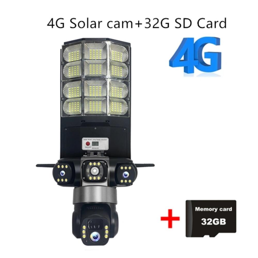 Moniteur Solaire 4G Multifonction Basse Consommation Télécommande Réverbère WIFI Caméra Intelligente Trois Écrans