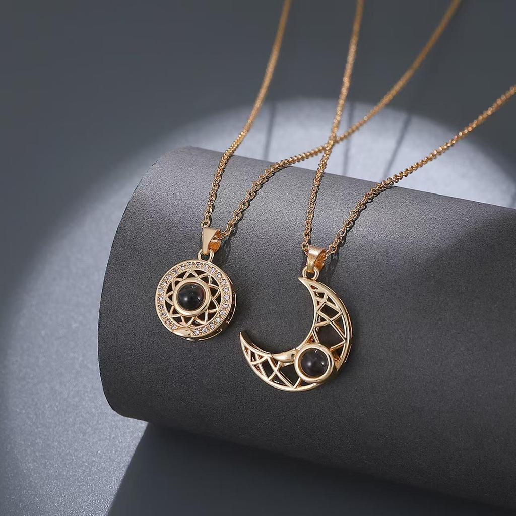 Magnetic Sun and Moon Couple Necklace – Stylish, Versatile Gift for Best Friends