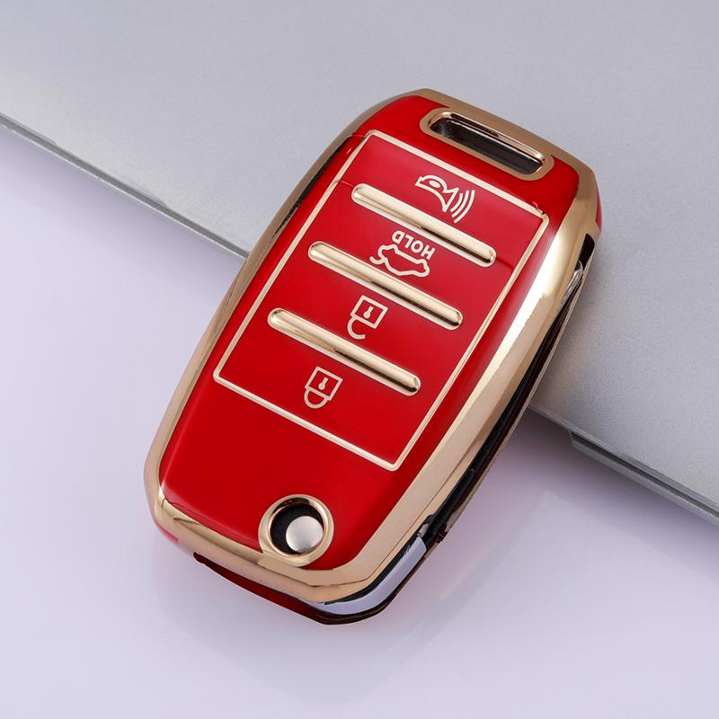 3/4 Button TPU Car Remote Key Case Cover Shell for Kia Rio 3 K2 Ceed Cerato K3 Sportage 4 Picanto K5 Optima Sorento Forte Stinger 2017 2018