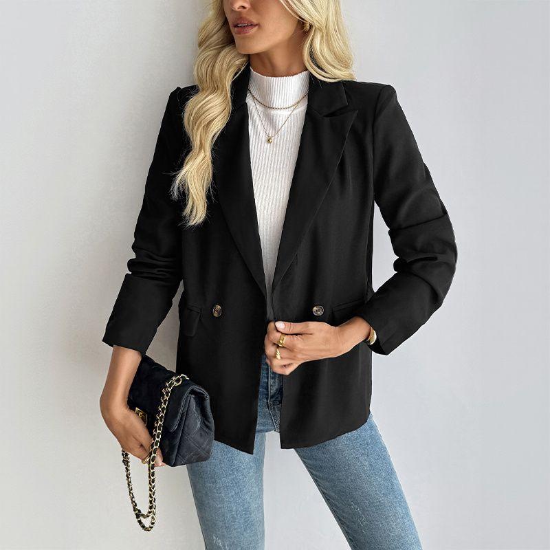 

Мода Женский Костюм Топы Женское Пальто Мода Повседневный Костюм Воротник Блейзеры Женские Black XL