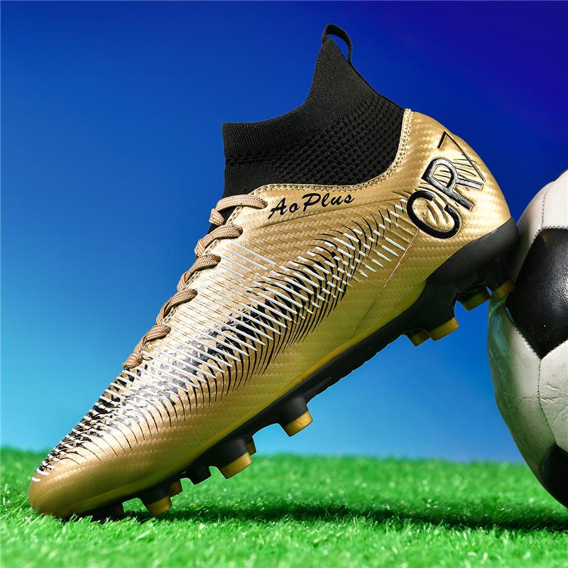 Mens Soccer Shoes  New Professional Competition Training Football Shoes FG Long Nails Anti Slip Adult Football Boots for Men