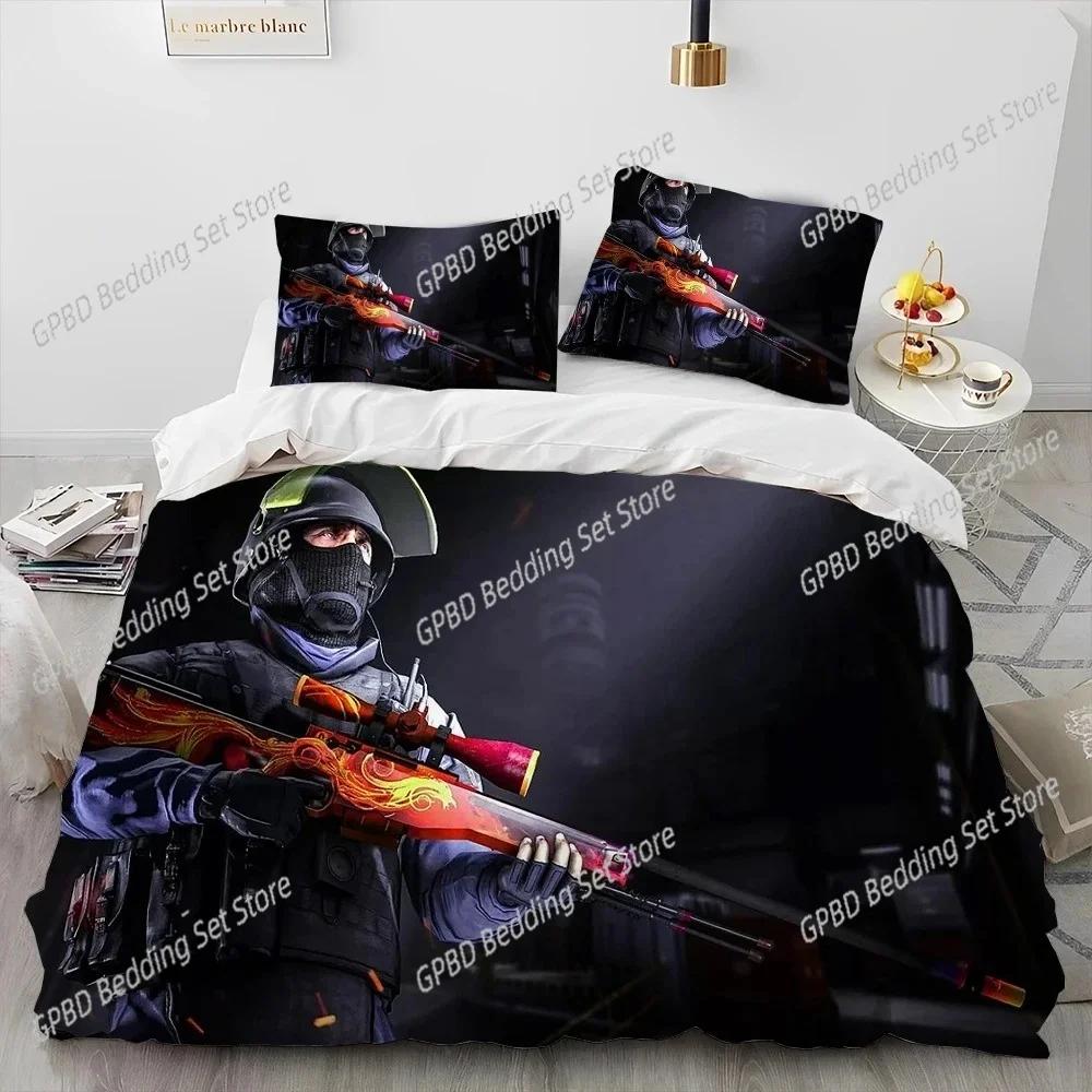 Comforter Cs Go Game Gamer Counter Strike Bedding Set Bedroom Soft Modern S Comefortable And